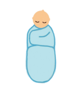 Bebe Taco / Swaddle azul burbuja