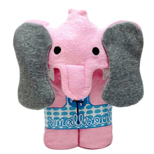 Cargar imagen en el visor de la galería, Toalla Elefante (azul, rosa, gris)