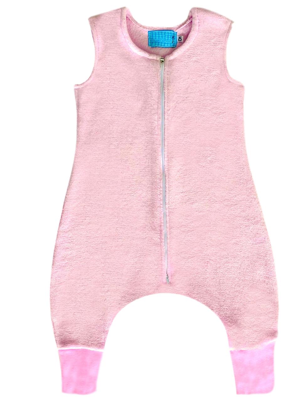 Saquito con Pies Rosa Pastel Liso – Small Soul Baby